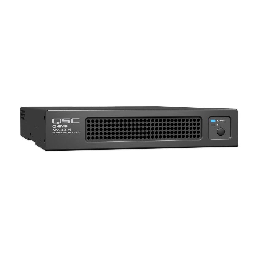 Professionelle AV over IP Lösung – Q-SYS NV-32-H für große Installationen