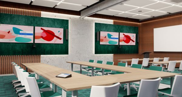 Moderner Konferenzraum mit neuster Technik ausgestattet