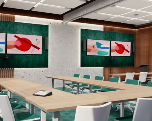 Moderner Konferenzraum mit neuster Technik ausgestattet