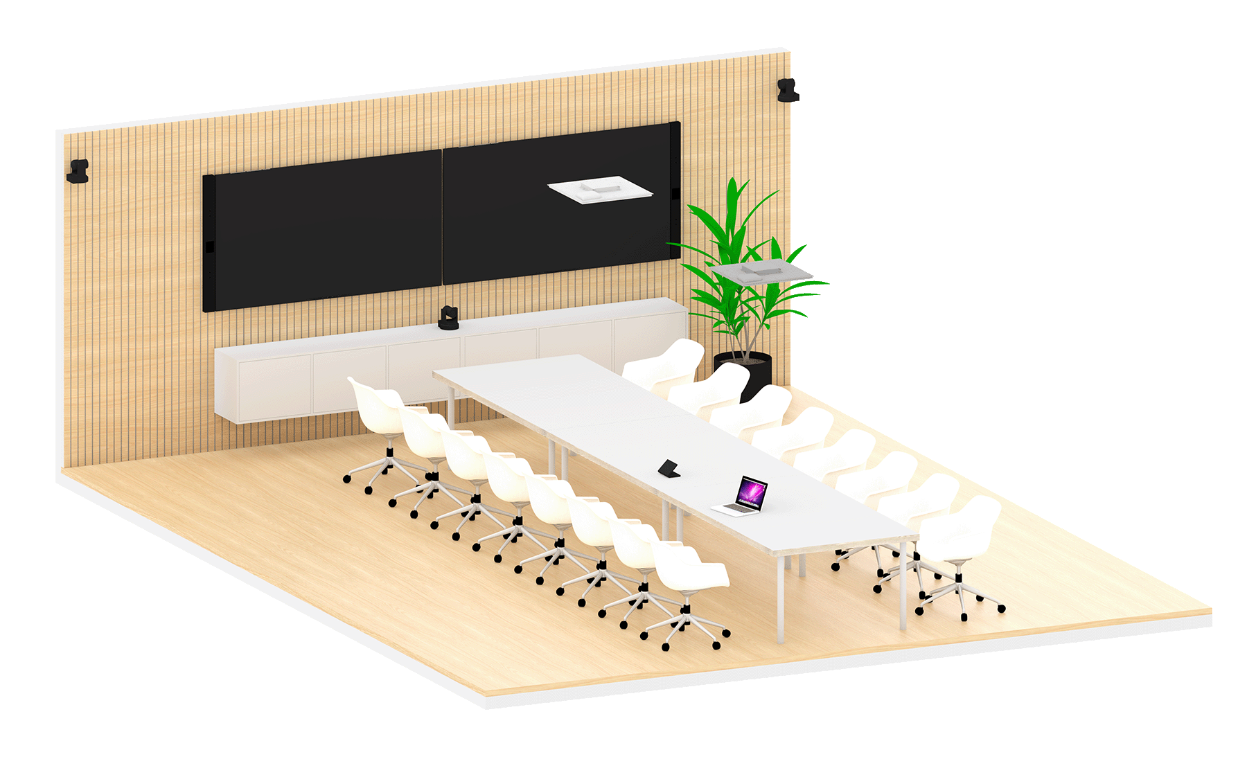 Mann sitz vor dem Laptop mit Headset